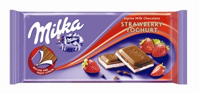 Milka 100g Capsuni si Iaurt